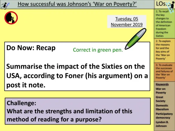 do now recap summarise the impact of the sixties
