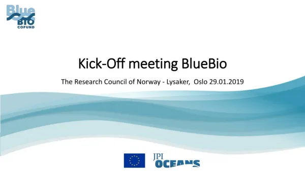 Kick-Off meeting BlueBio