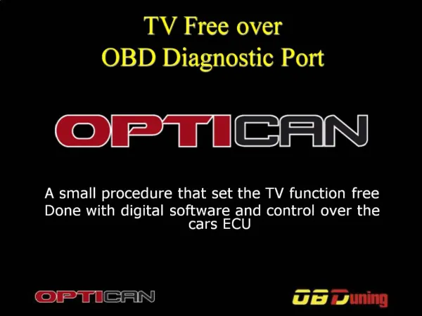 TV Free over OBD Diagnostic Port