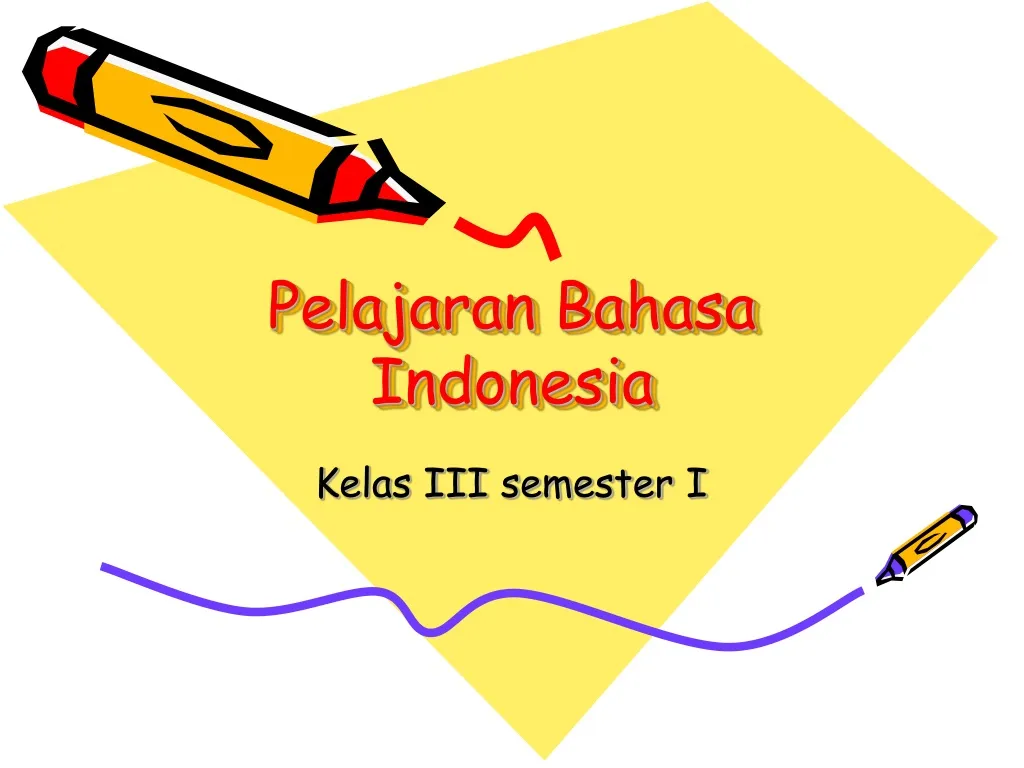pelajaran bahasa indonesia