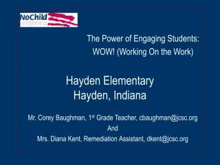 Hayden Elementary Hayden, Indiana - slide 1
