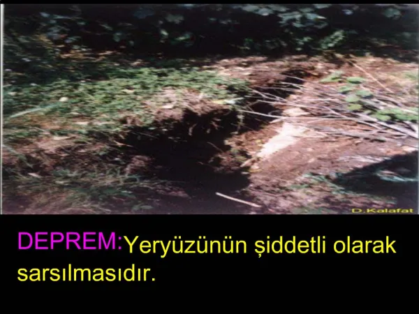 DEPREM:Yery z n n siddetli olarak sarsilmasidir.