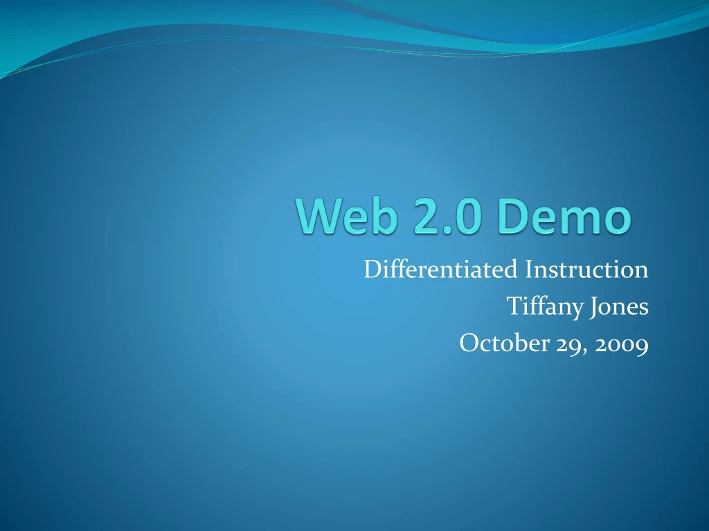 web 2 0 demo