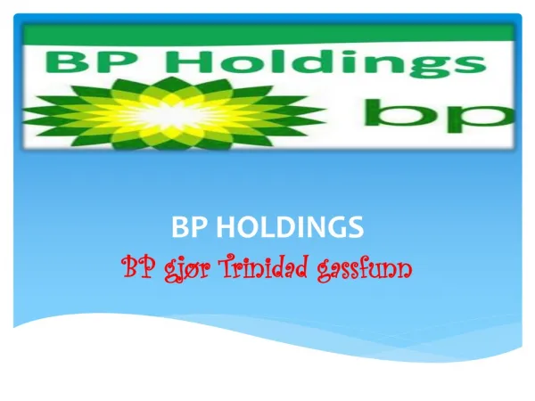 BP gjør Trinidad gassfunn