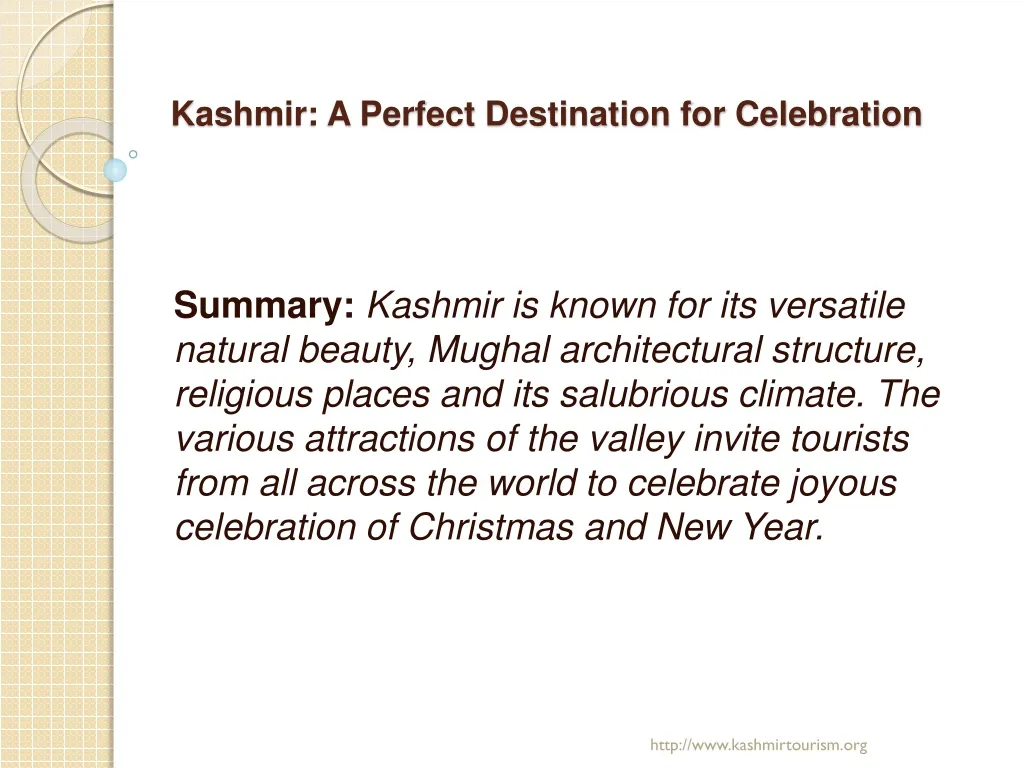 kashmir a perfect destination for celebration