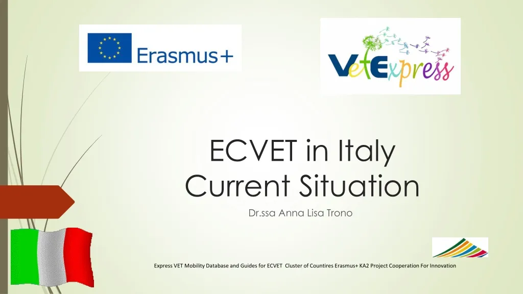 ecvet in italy current situation