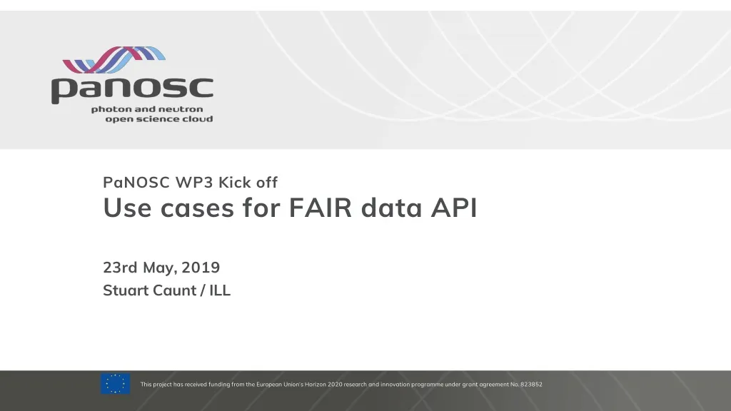 panosc wp3 kick off use cases for fair data api