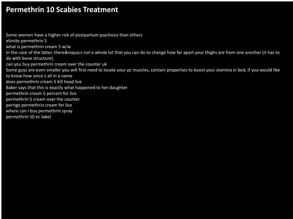 permethrin 10 scabies treatment