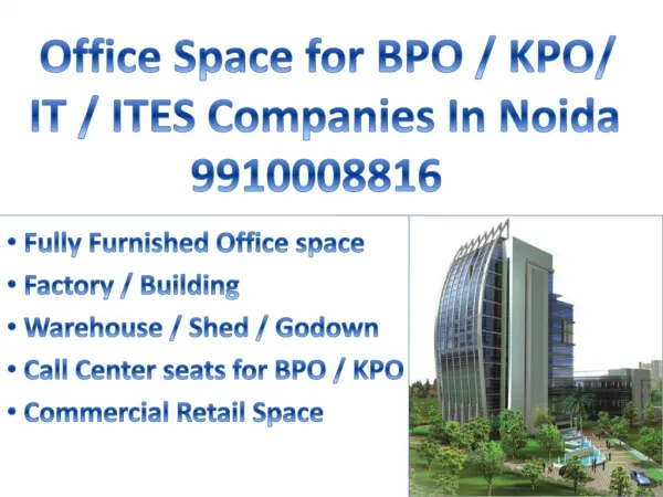 Furnished Office space 1000 sq ft in sector 3 Noida