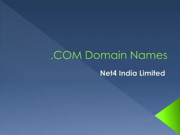 .COM Domain Names
