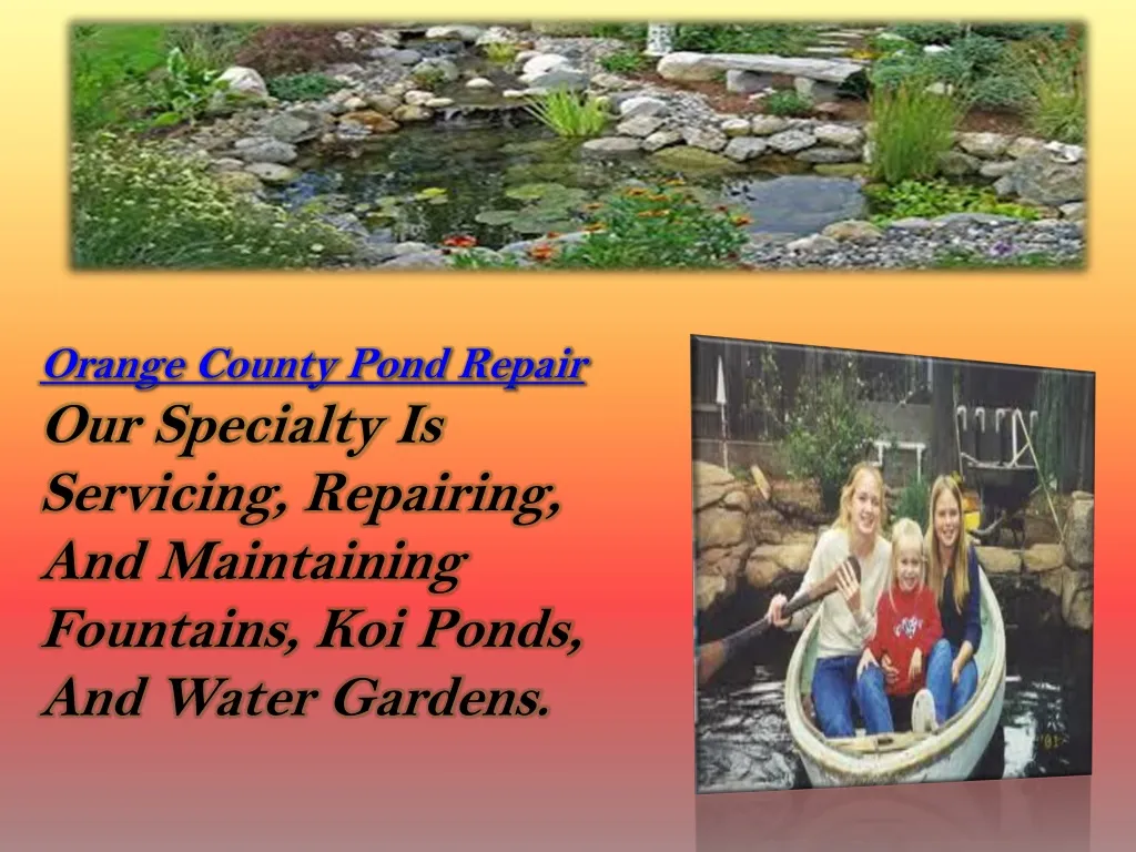 orange county pond repair our specialty