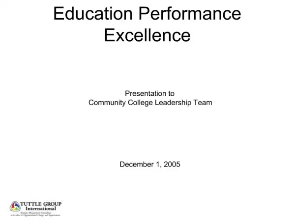 Education Performance Excellence