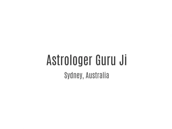Astrologer Guru Ji