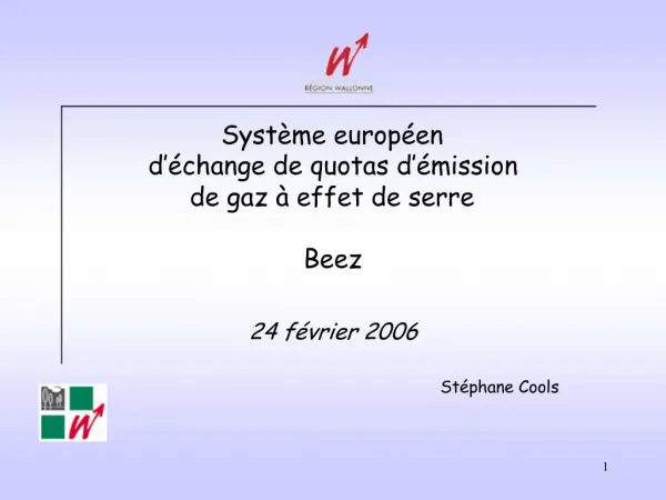 Syst me europ en d change de quotas d mission de gaz effet de serre Beez
