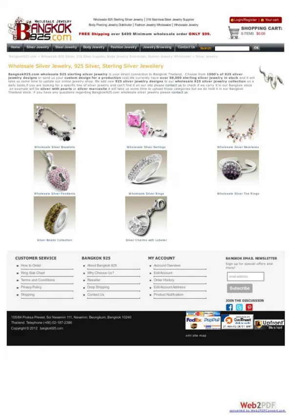 Whole sale silver jwelery