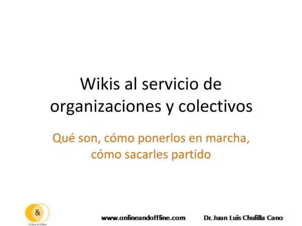 Wikis al servicio de organizaciones y colectivos