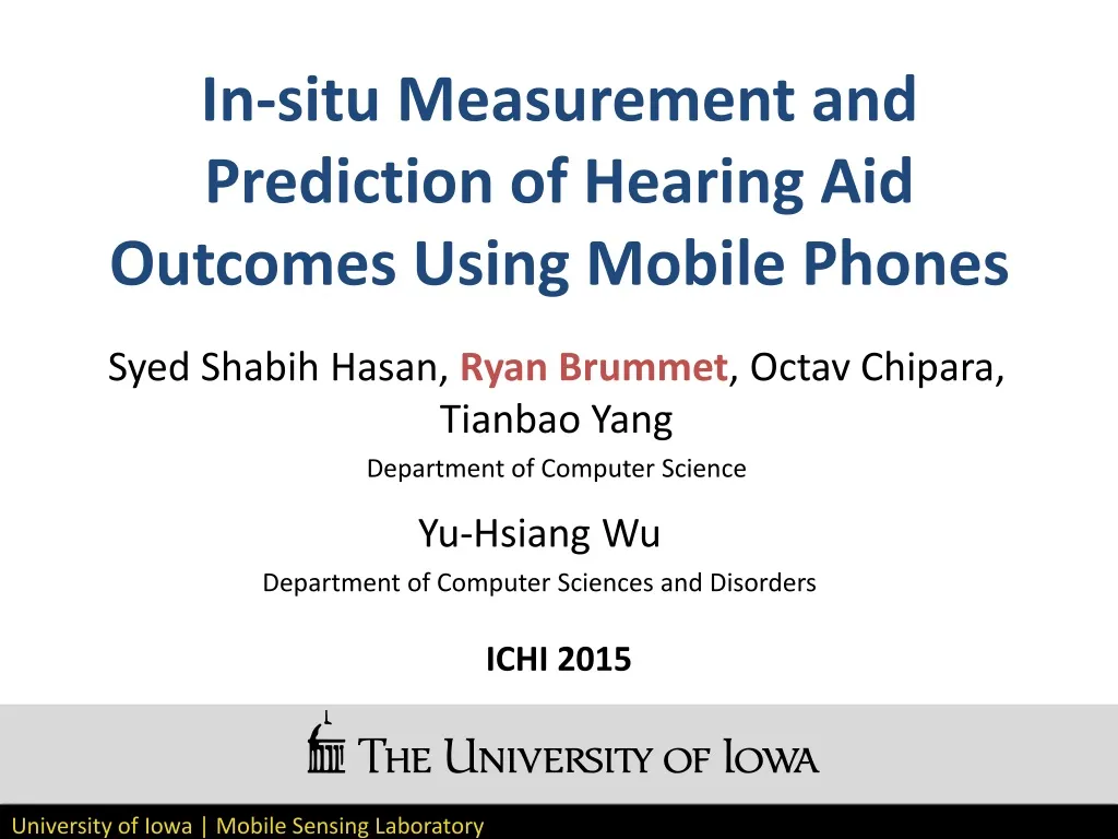 in situ measurement and prediction of hearing aid outcomes using mobile phones