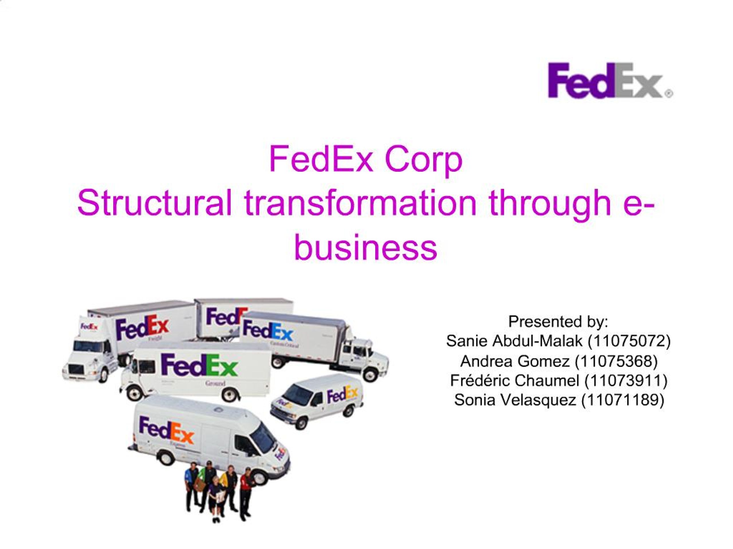 PPT - Enhancing Business Operations: FedEx Corp's E-Business Evolution ...