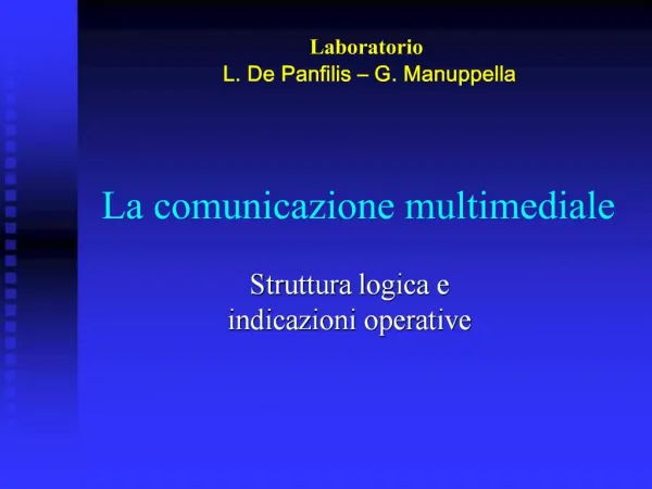 La comunicazione multimediale