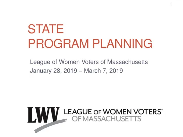 State program planning