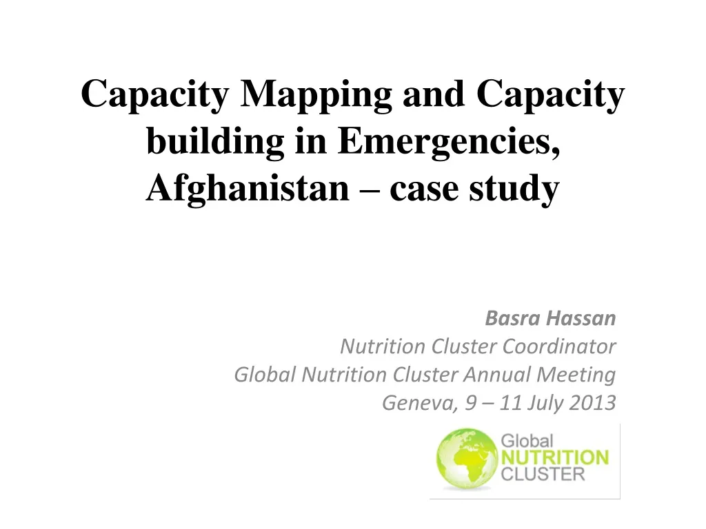 capacity mapping and capacity building in emergencies afghanistan case study