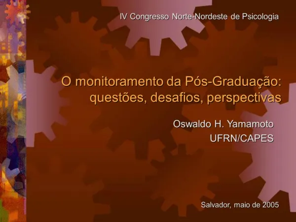 O monitoramento da P s-Gradua o: quest es, desafios, perspectivas