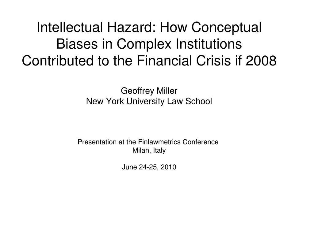 intellectual hazard how conceptual biases