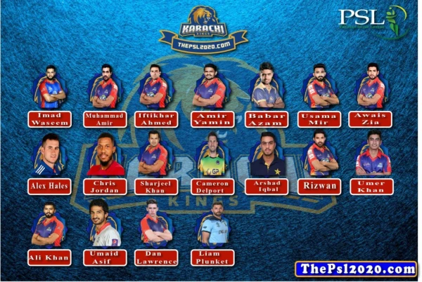 Karachi Kings squad for Psl 2020 season 5