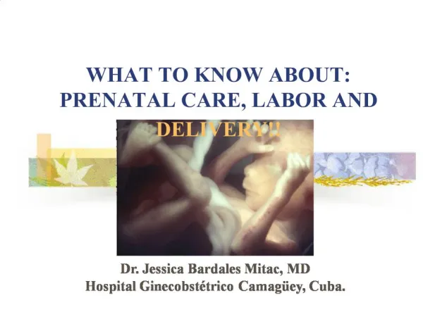 WHAT TO KNOW ABOUT: PRENATAL CARE, LABOR AND DELIVERY