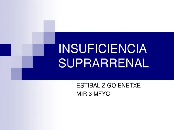 insuficiencia adrenal