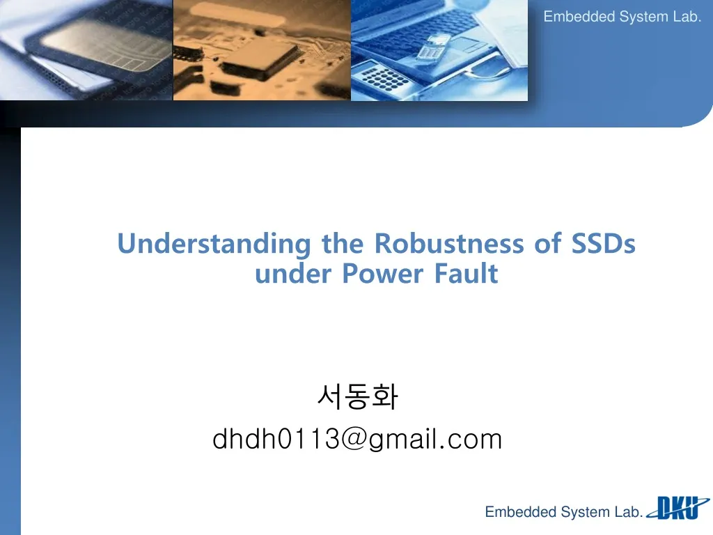 understanding the robustness of ssds under power f ault