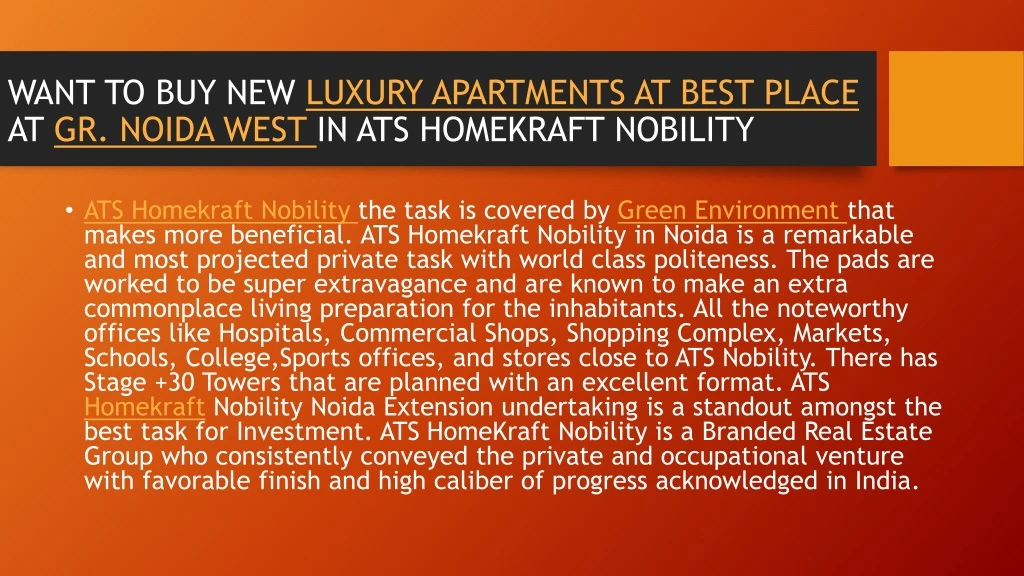 want to buy new luxury apartments at best place at gr noida west in ats homekraft nobility