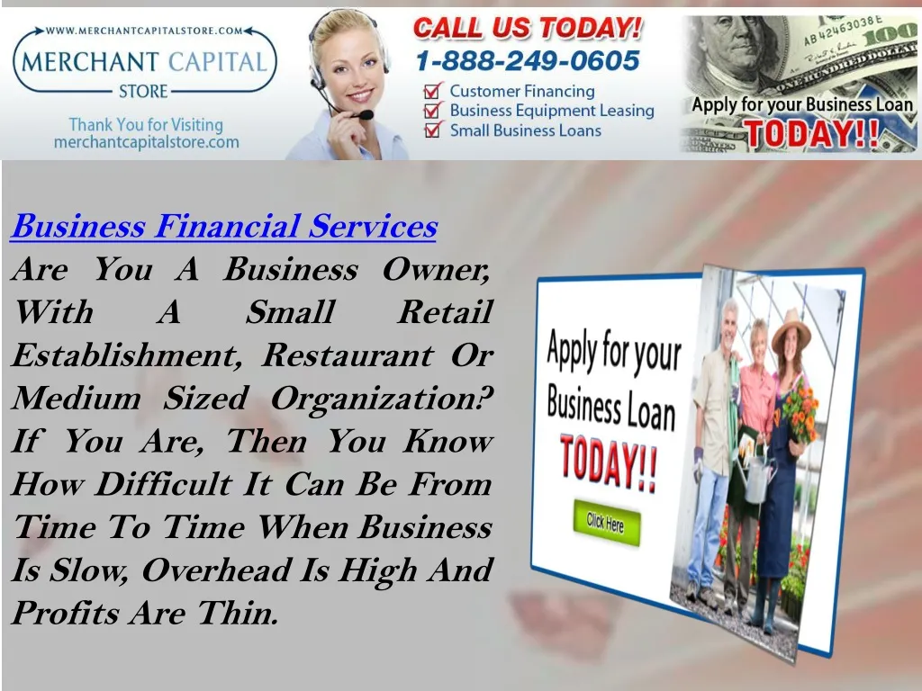 business financial services are you a business