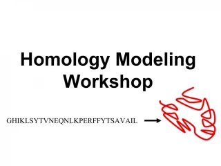 Homology Modeling Workshop