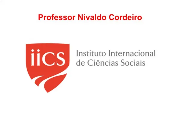 Professor Nivaldo Cordeiro