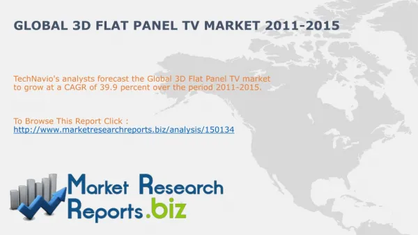 Global 3D Flat Panel TV Market 2011-2015