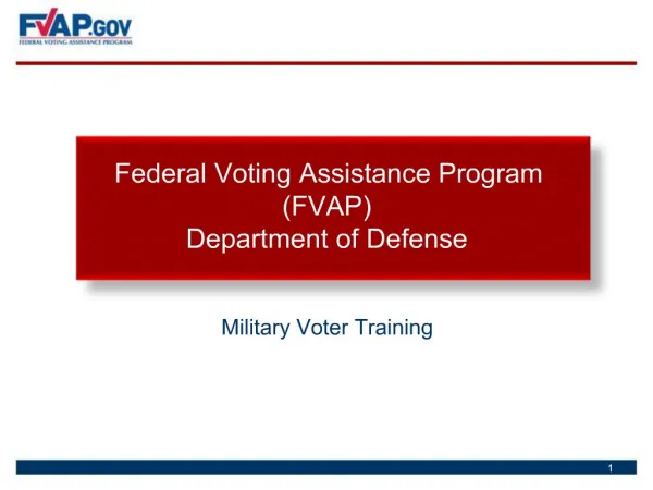 Military Voter Training