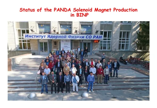 Status of the PANDA Solenoid Magnet Production in BINP