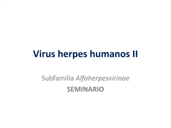 Virus herpes humanos II