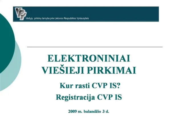 Registracija CVP IS