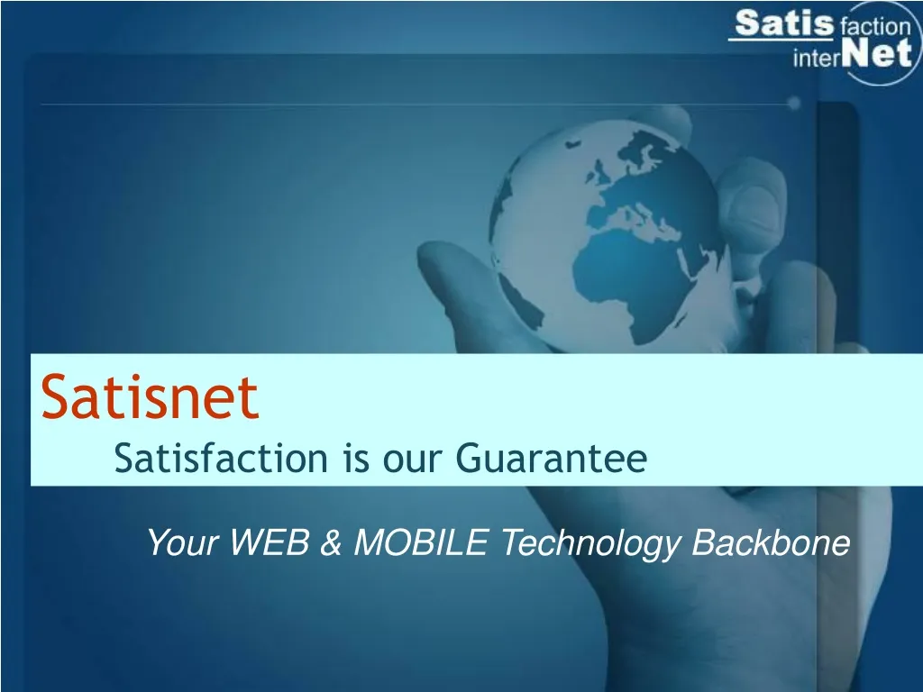 satisnet satisfaction is our guarantee