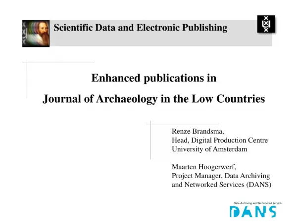 Scientific Data and Electronic Publishing
