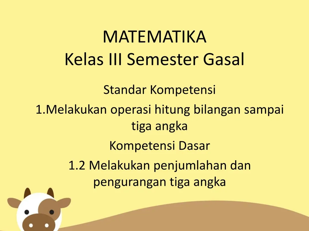 matematika kelas iii semester gasal