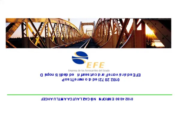 Disponibilidad de Infraestructura Ferroviaria de EFE Post Terremoto del 27.02.2010