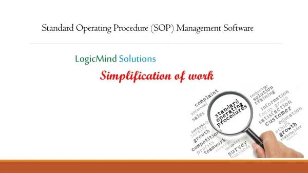 Standard Operating Procedure (SOP) Management Software
