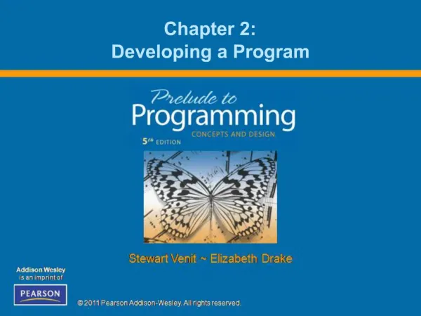 Chapter 2: Developing a Program