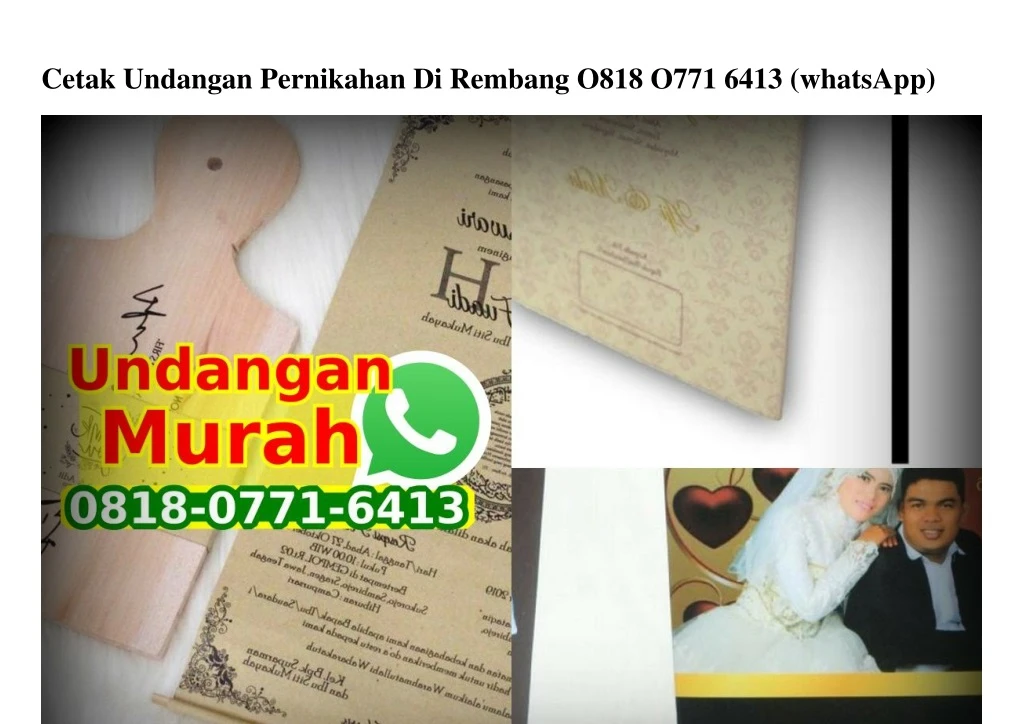 cetak undangan pernikahan di rembang o818 o771