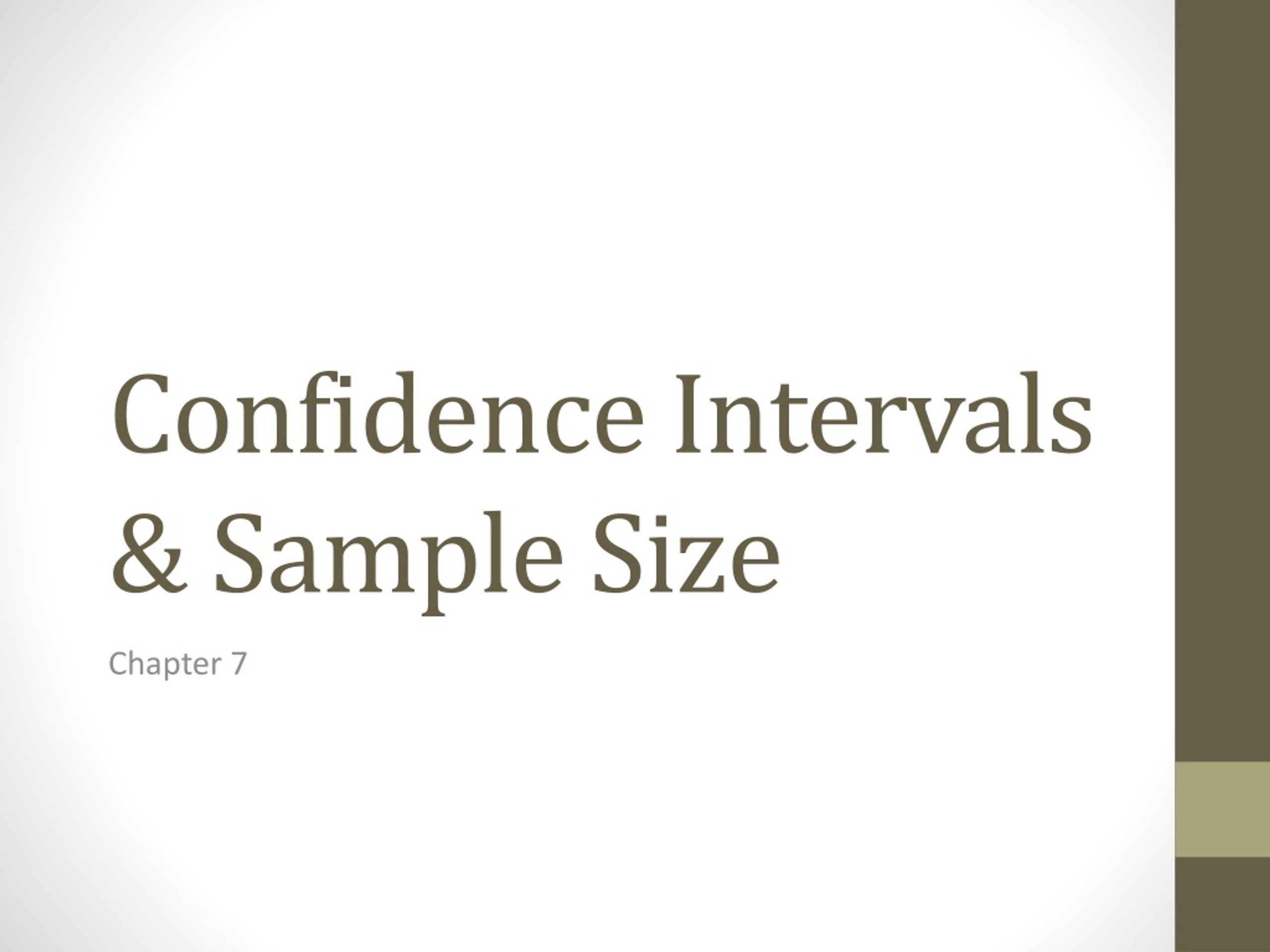 PPT - Confidence Intervals & Sample Size PowerPoint Presentation, free ...