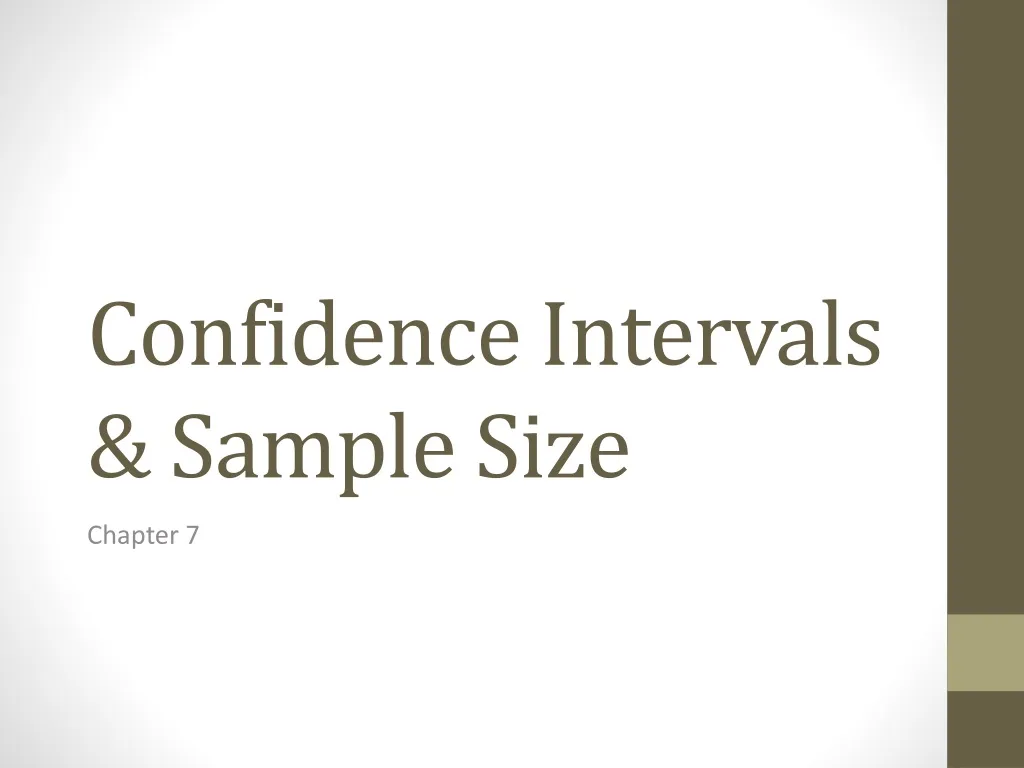 confidence intervals sample size