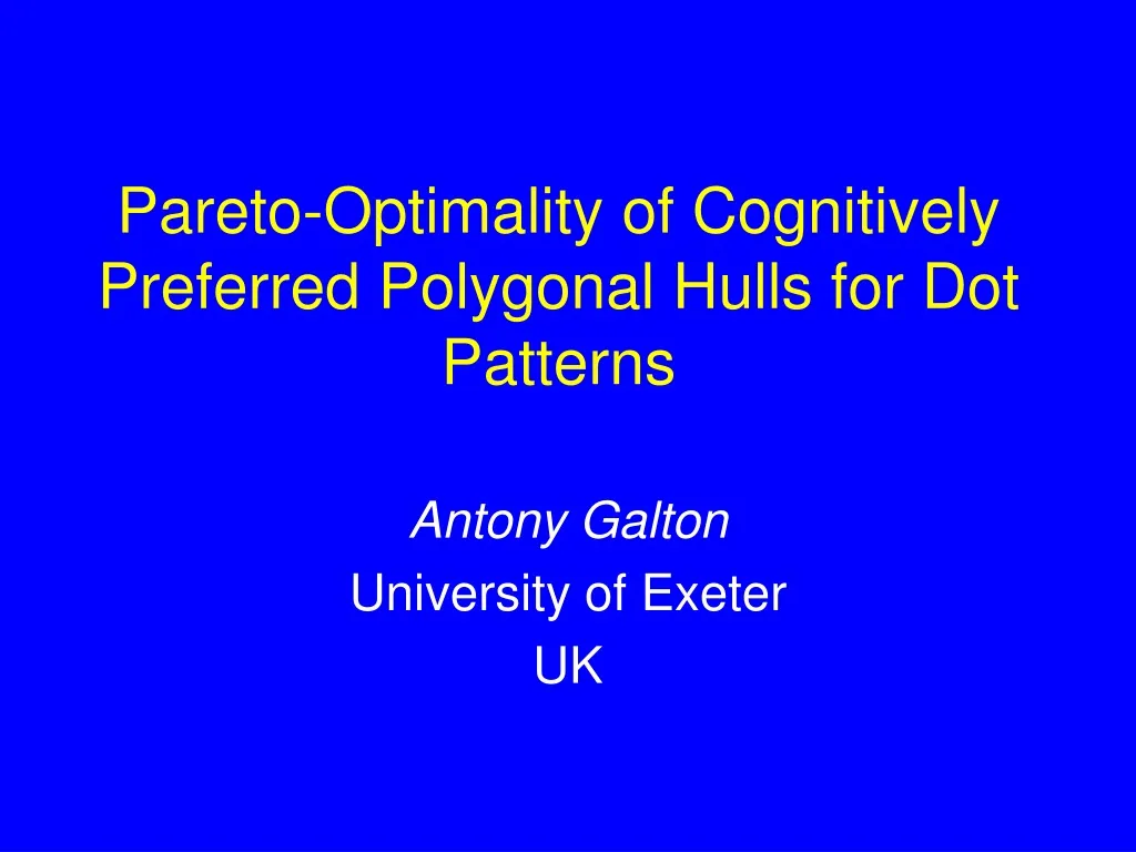 pareto optimality of cognitively preferred polygonal hulls for dot patterns